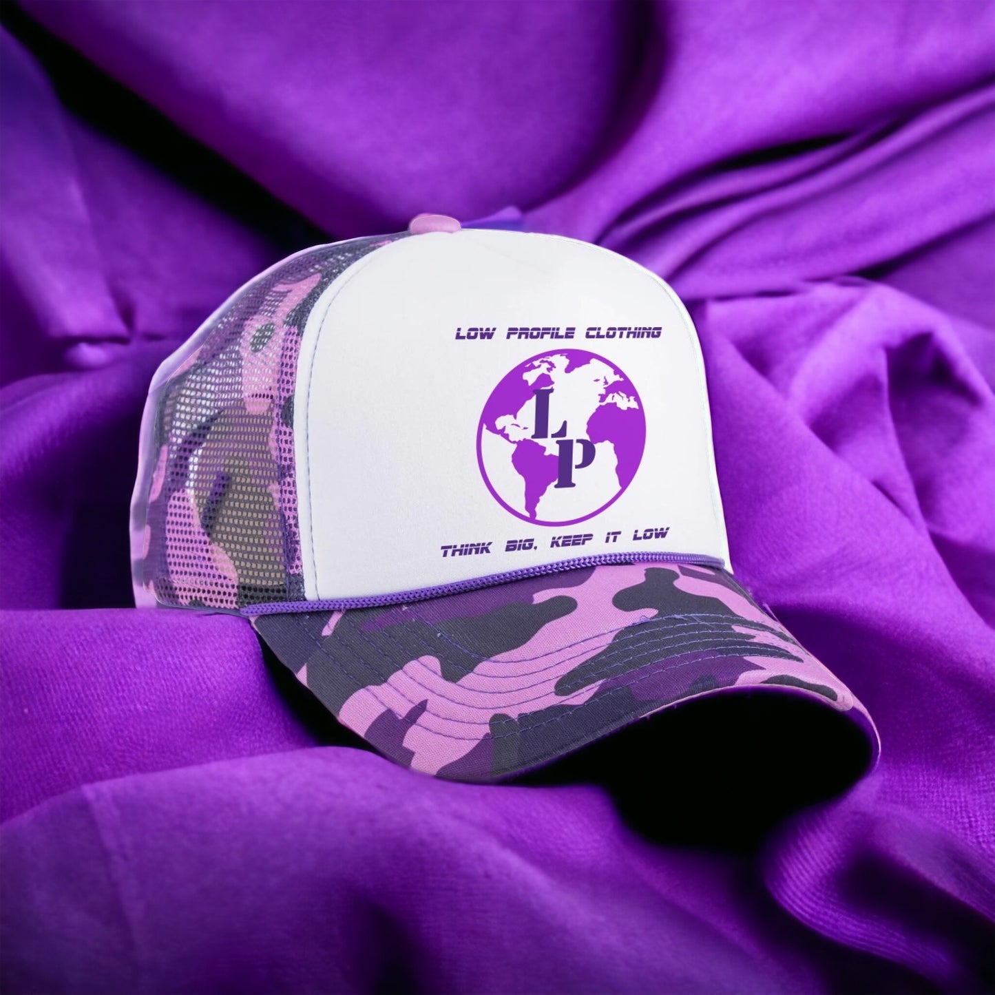 LPC PURPLE CAMO TRUCKER HAT